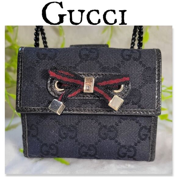 Authentic Gucci Princy GG Canvas Compact French Wallet - Picture 1 of 1